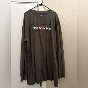 Men’s Majestic Houston Texans Long Sleeve Shirt - Brown/Gray